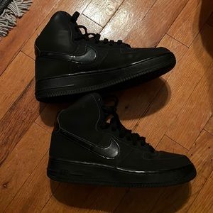 Black high top air force ones! Size 8 W